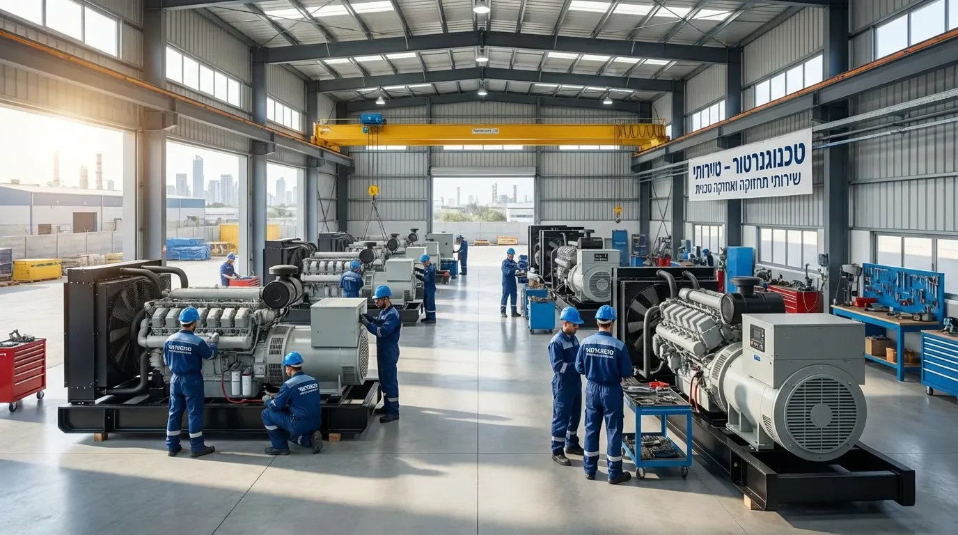 מתקן תחזוקת גנרטורים מקצועי עם טכנאים
